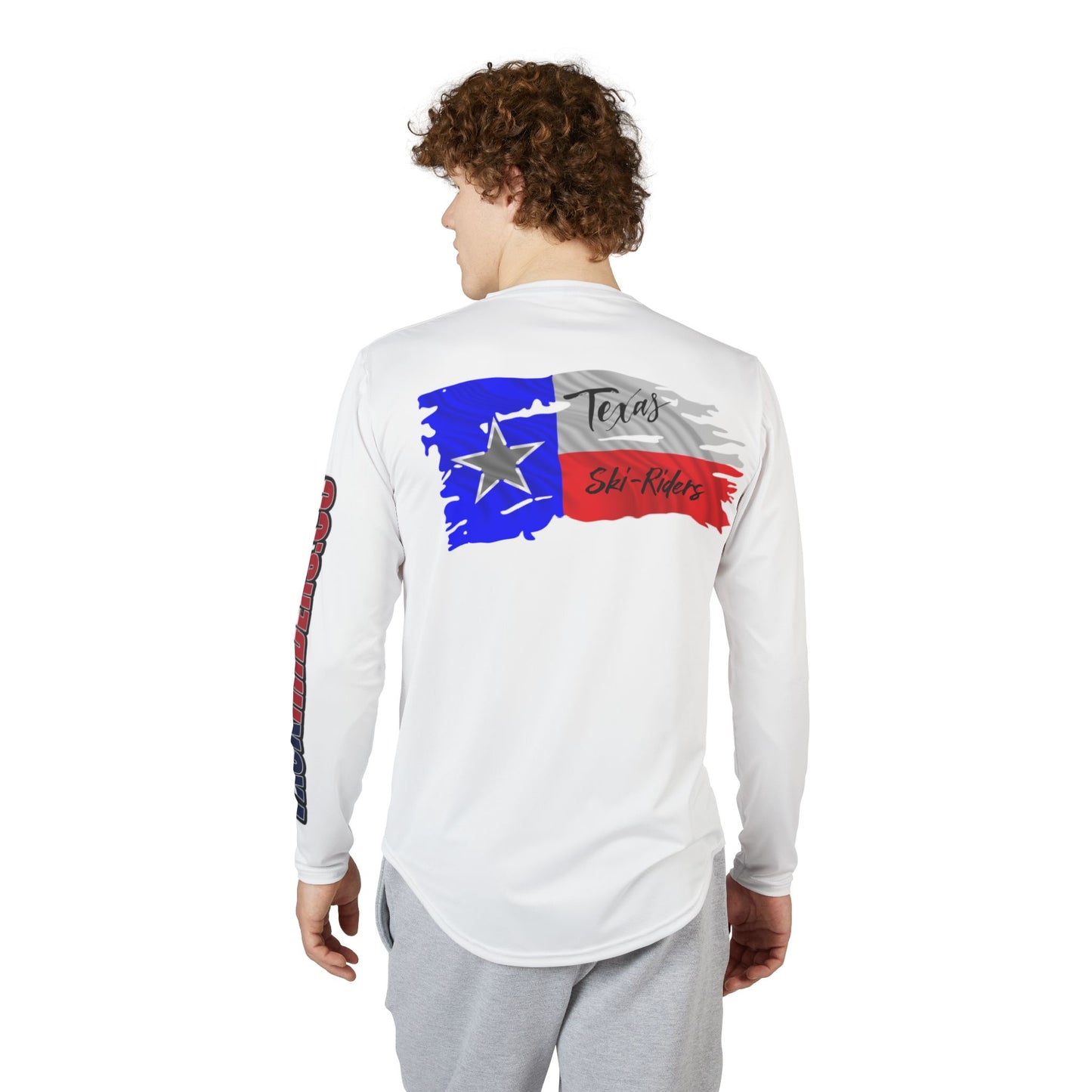 Texas Ski Riders White UPF 50+ Performance Solar Long-Sleeve