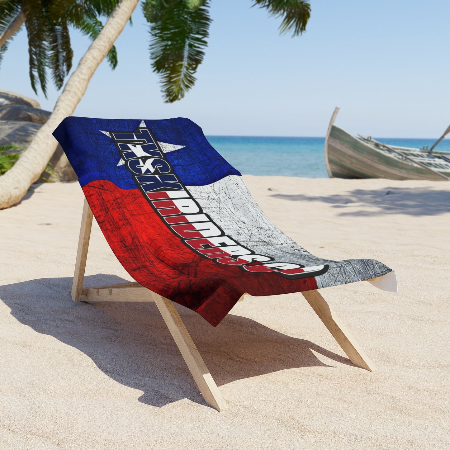 TX Ski Riders Lone Star Grunge Quick-Dry Beach & Boat Towel